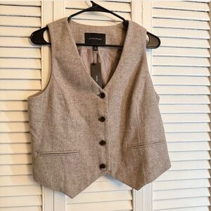 Banana Republic Tan Herringbone Vest
